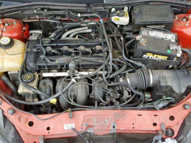 1FAFP34N97W131521 - 2007 FORD FOCUS ZX4 RED photo 7