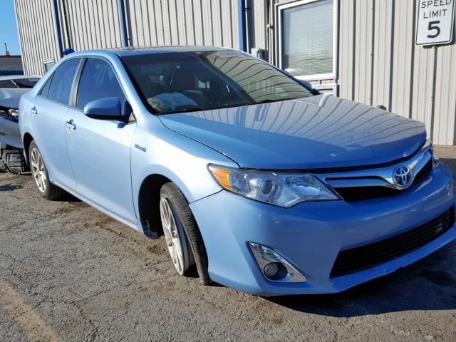 4T1BD1FKXCU010068 - 2012 TOYOTA CAMRY HYBR BLUE photo 1