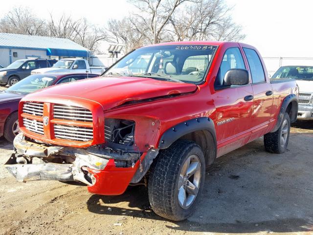 1D3HU18216J120144 - 2006 DODGE RAM 1500 S RED photo 2