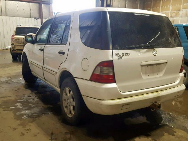 4JGAB54E7YA205821 - 2000 MERCEDES-BENZ ML 320 WHITE photo 3