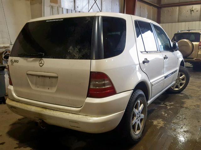 4JGAB54E7YA205821 - 2000 MERCEDES-BENZ ML 320 WHITE photo 4