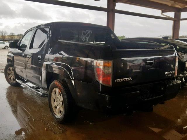 2HJYK16538H523988 - 2008 HONDA RIDGELINE BLACK photo 3