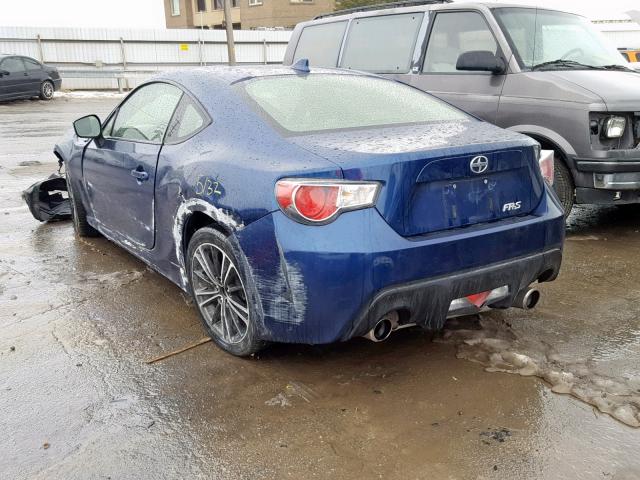 JF1ZNAA19F8713260 - 2015 TOYOTA SCION FR-S 蓝色 照片 3
