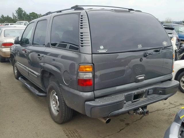 1GKEK13T42J240391 - 2002 GMC YUKON GRAY photo 3