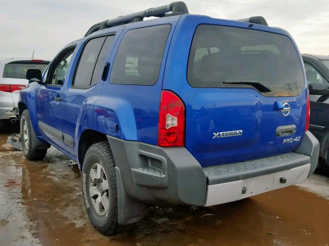 5N1AN0NW1DN817226 - 2013 NISSAN XTERRA X BLUE photo 3