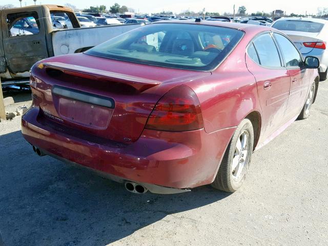 2G2WS522751289054 - 2005 PONTIAC GRAND PRIX MAROON photo 4
