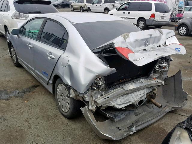 19XFA4F59BE000428 - 2011 HONDA CIVIC GX SILVER photo 3