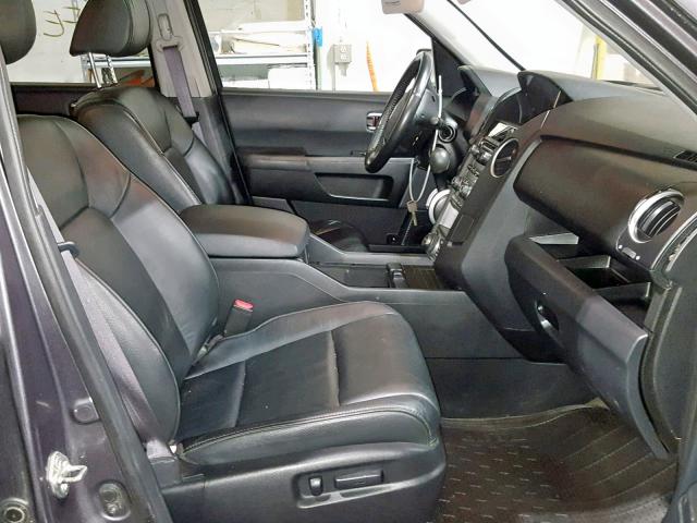 5FNYF4H79EB045280 - 2014 HONDA PILOT EXLN GRAY photo 5