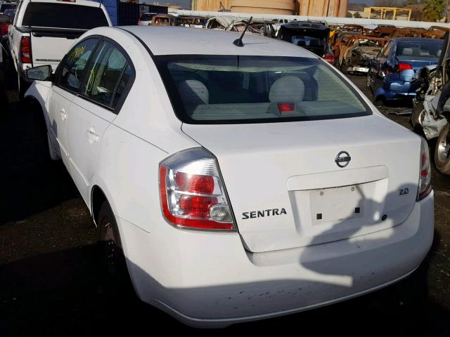 3N1AB61E57L659980 - 2007 NISSAN SENTRA 2.0 WHITE photo 3