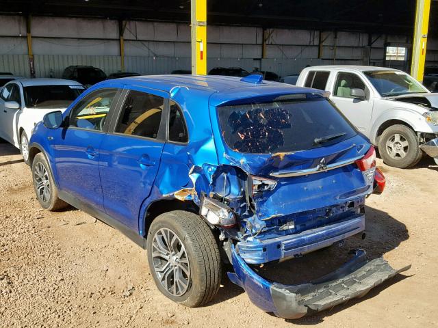 JA4AP3AW0JU014490 - 2018 MITSUBISHI OUTLANDER BLUE photo 3