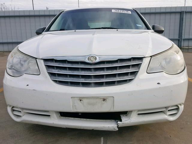 1C3CC4FB0AN130924 - 2010 CHRYSLER SEBRING TO WHITE photo 9