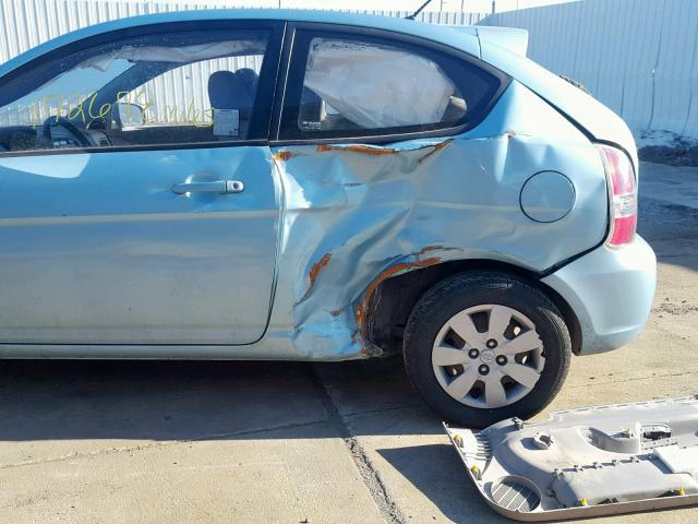 KMHCM3AC0AU172501 - 2010 HYUNDAI ACCENT BLU BLUE photo 9