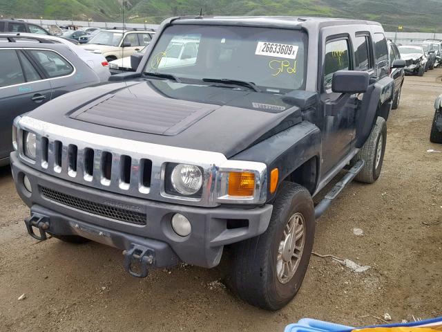 5GTDN13E578166809 - 2007 HUMMER H3 BLACK photo 2