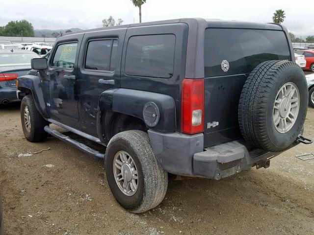 5GTDN13E578166809 - 2007 HUMMER H3 BLACK photo 3