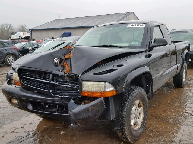 1B7GG32NX2S562757 - 2002 DODGE DAKOTA SPO BLACK photo 2