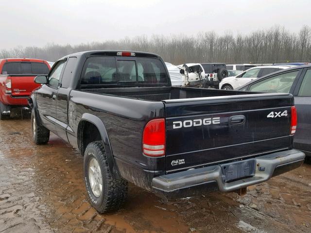 1B7GG32NX2S562757 - 2002 DODGE DAKOTA SPO BLACK photo 3