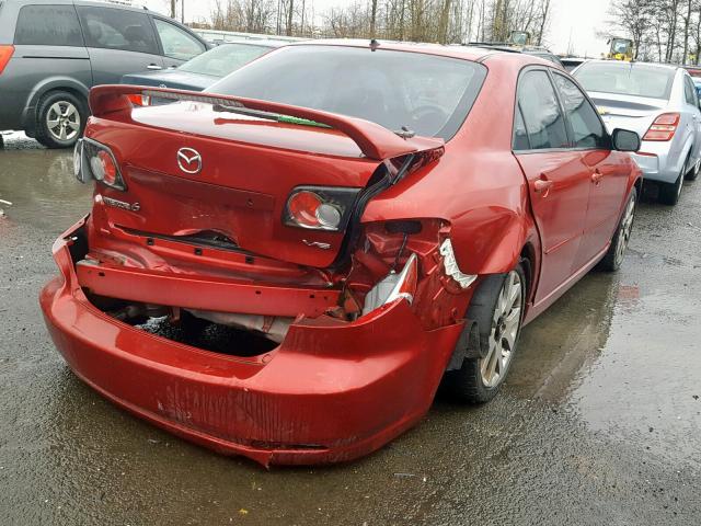 1YVHP80D165M23451 - 2006 MAZDA 6 S RED photo 4