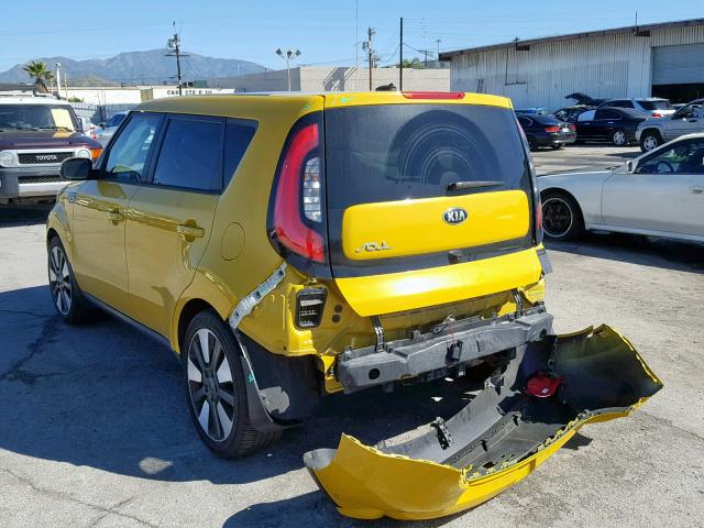 KNDJX3A5XF7190465 - 2015 KIA SOUL ! YELLOW photo 3