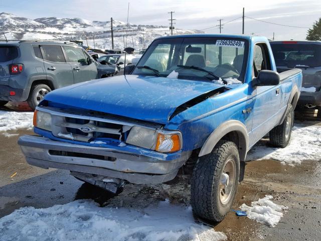 1FTCR11X8SPB06758 - 1995 FORD RANGER BLUE photo 2