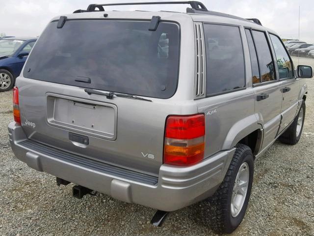 1J4GZ78YXWC163666 - 1998 JEEP GRAND CHER GRAY photo 4