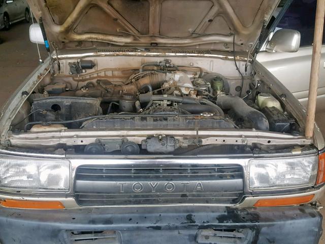 JT3FJ80W2M0028127 - 1991 TOYOTA LAND CRUIS GOLD photo 7