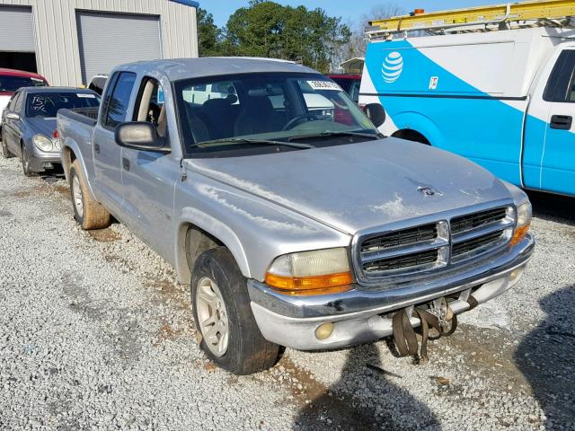 1B7HL48N82S639834 - 2002 DODGE DAKOTA QUA SILVER photo 1