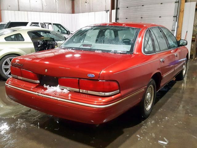 2FALP74W5VX200564 - 1997 FORD CROWN VICT RED photo 4