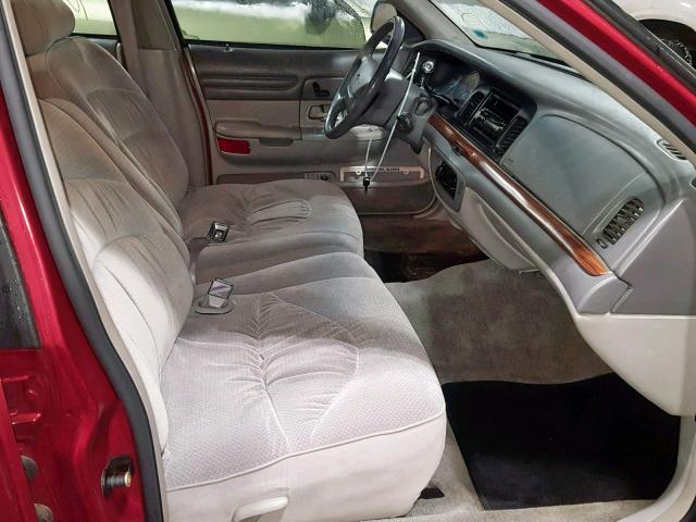 2FALP74W5VX200564 - 1997 FORD CROWN VICT RED photo 5