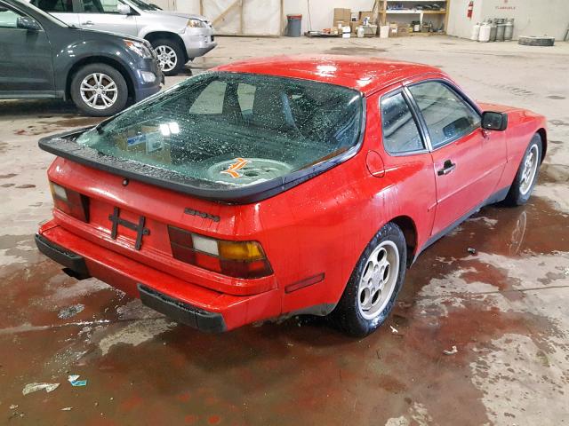 WP0AA0942GN451242 - 1986 PORSCHE 944 RED photo 4