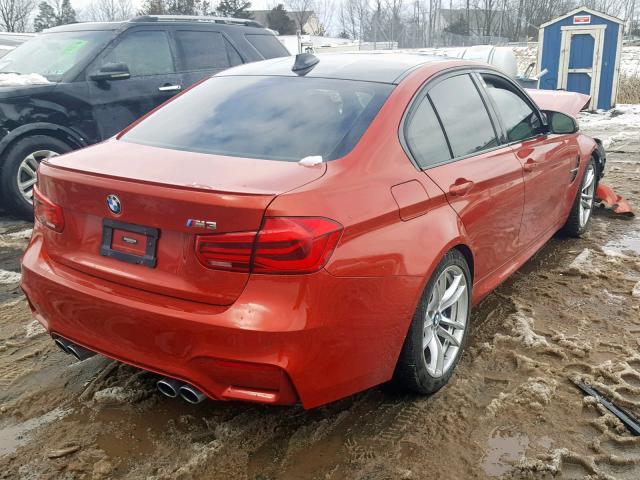 WBS8M9C56G5D31757 - 2016 BMW M3 ORANGE photo 4