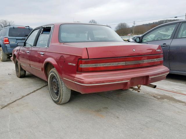 3G4AG55M9RS605788 - 1994 BUICK CENTURY SP RED photo 3