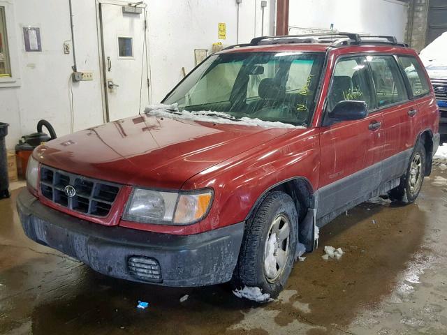 JF1SF6359XH710842 - 1999 SUBARU FORESTER L RED photo 2