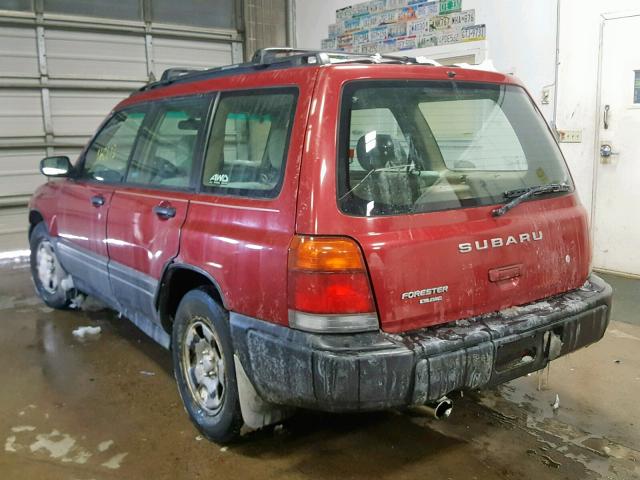 JF1SF6359XH710842 - 1999 SUBARU FORESTER L RED photo 3