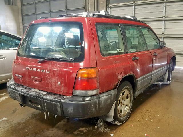 JF1SF6359XH710842 - 1999 SUBARU FORESTER L RED photo 4