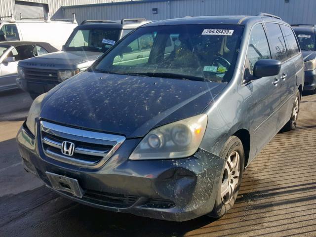 5FNRL38655B408432 - 2005 HONDA ODYSSEY EX GRAY photo 2