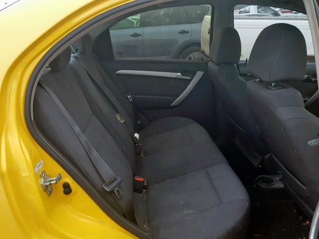 KL1TD5DEXBB138051 - 2011 CHEVROLET AVEO LS YELLOW photo 6