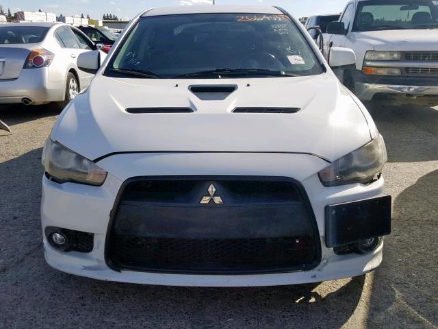 JA32Y6HVXAU002304 - 2010 MITSUBISHI LANCER RAL WHITE photo 9