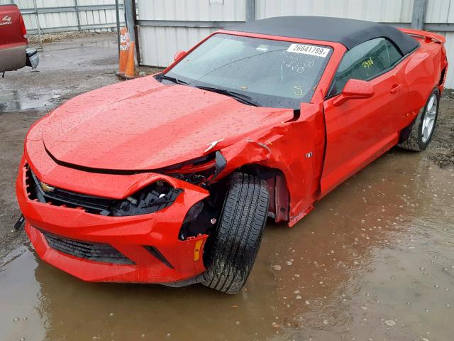 1G1FA3DX4H0126091 - 2017 CHEVROLET CAMARO LS RED photo 2