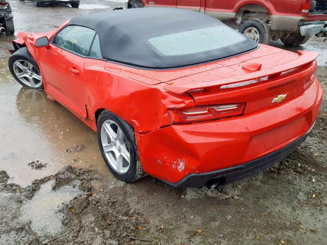 1G1FA3DX4H0126091 - 2017 CHEVROLET CAMARO LS RED photo 3