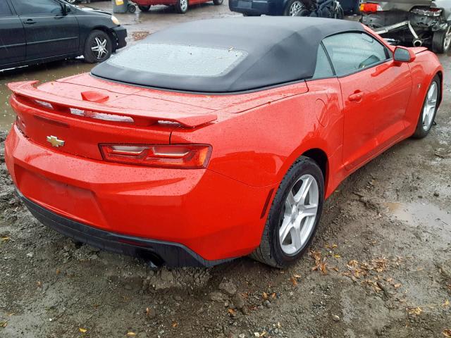 1G1FA3DX4H0126091 - 2017 CHEVROLET CAMARO LS RED photo 4