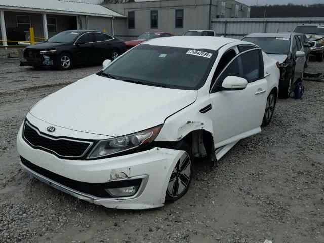 KNAGM4AD9C5027682 - 2012 KIA OPTIMA HYB WHITE photo 2