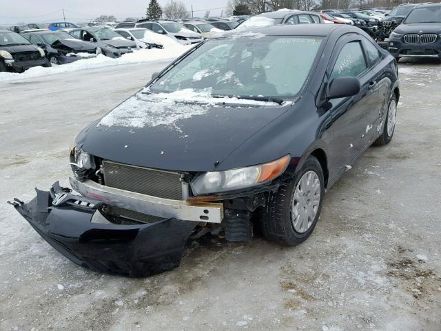 2HGFG12268H004220 - 2008 HONDA CIVIC DX BLACK photo 2