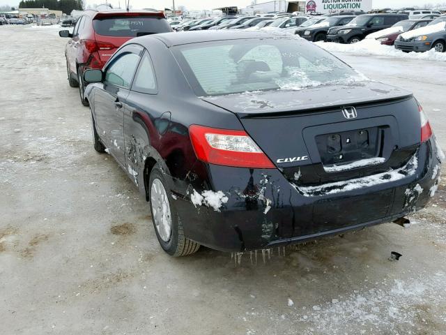 2HGFG12268H004220 - 2008 HONDA CIVIC DX BLACK photo 3