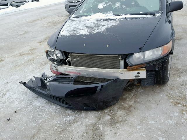 2HGFG12268H004220 - 2008 HONDA CIVIC DX BLACK photo 9