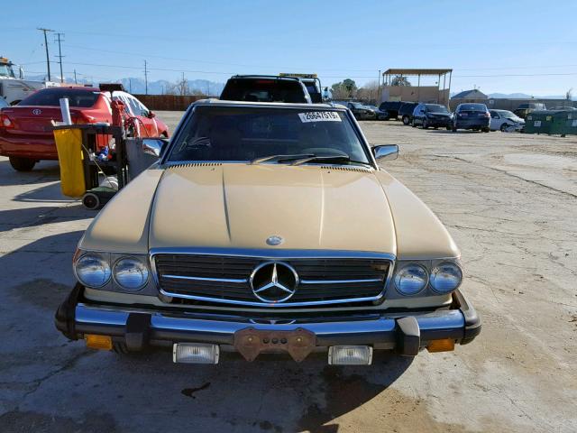 WDBBA45A8DB021217 - 1983 MERCEDES-BENZ 380 SL YELLOW photo 9