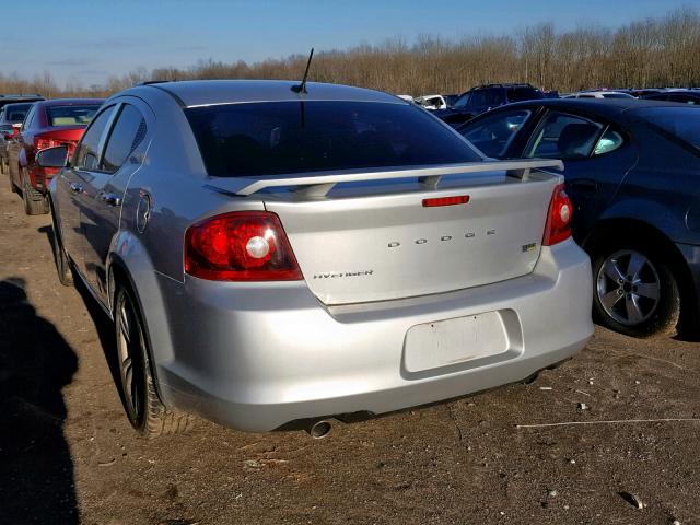 1B3BD1FG4BN586605 - 2011 DODGE AVENGER MA SILVER photo 3