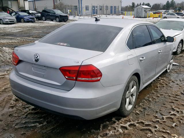 1VWAT7A36EC059148 - 2014 VOLKSWAGEN PASSAT S SILVER photo 4