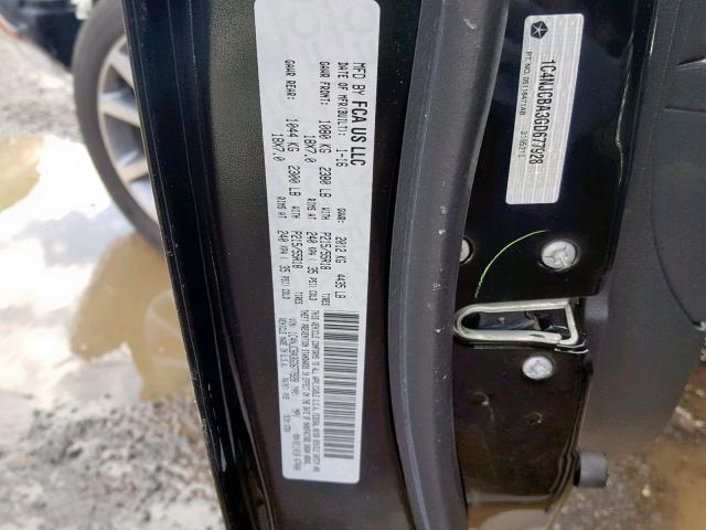 1C4NJCBA3GD677928 - 2016 JEEP COMPASS SP შავი ფოტო 10