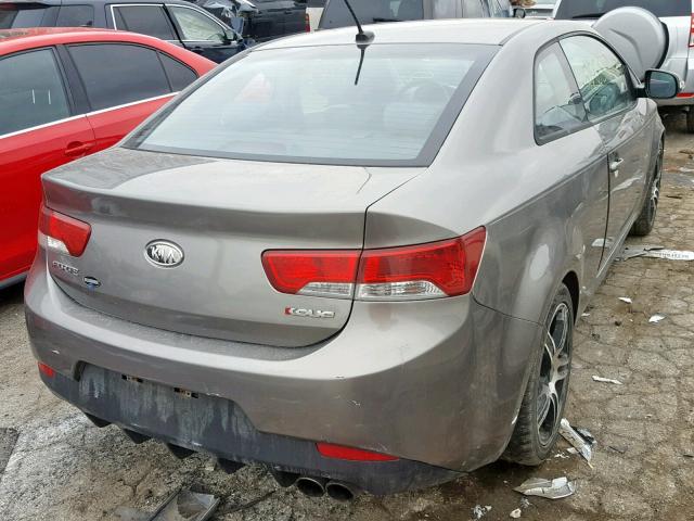 KNAFW6A31A5158434 - 2010 KIA FORTE SX GRAY photo 4