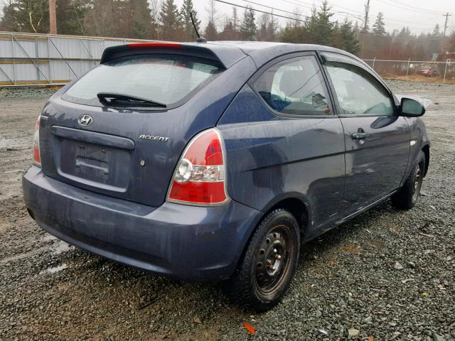 KMHCN35C48U089090 - 2008 HYUNDAI ACCENT BAS BLUE photo 4